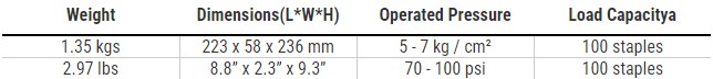 LU-G32HAC 18 GA Medium Crown Stapler, Long Nose