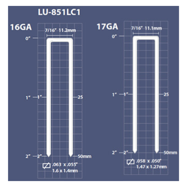 LU-851LC1 16 GA Medium Crown Staple