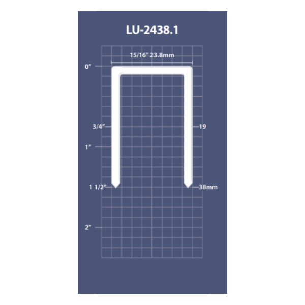 LU-2438.1  16 GA Wide Crown Stapler  Light Dut