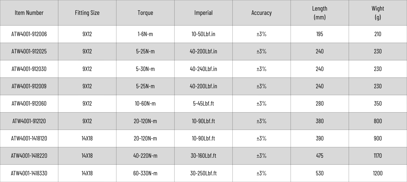Interchangeable Torque Wrench